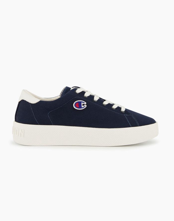 Champion Womens Sneakers NZ - ERA Canvas Dark Blue ( 3941-GWVOY )